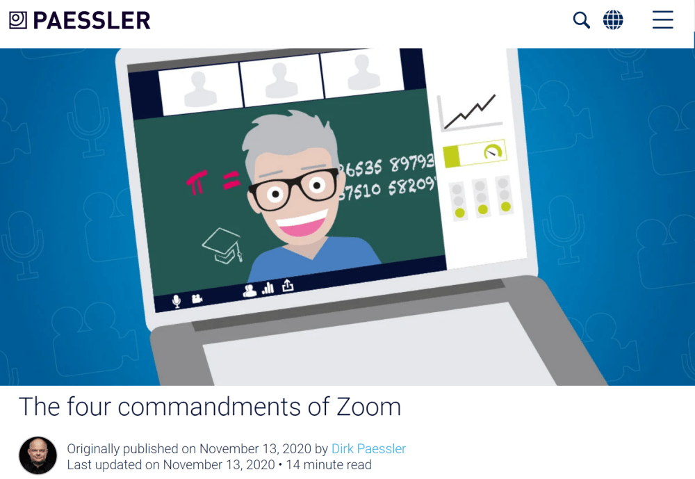 The four commandments of&nbsp;Zoom